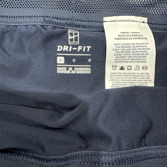 Nike Dri-Fit Athletic Shorts Navy Blue L - Picture 3 of 3